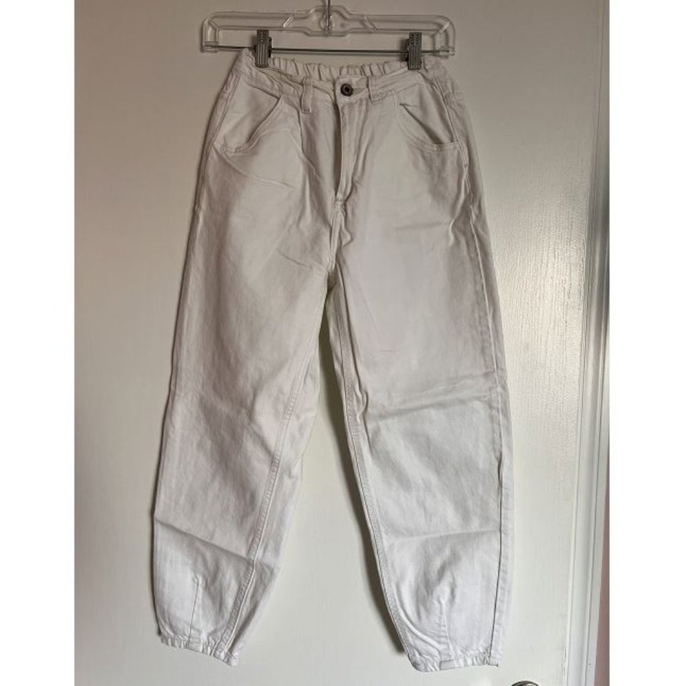 MEDICINE white baggy jeans. High Rise. Size XS but runs more like Small.